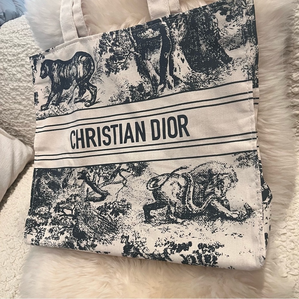 Dior Riviera Beauty Bag Cosmetic Canvas Tote Bag Dior VIP Tote - Picture 7 of 9